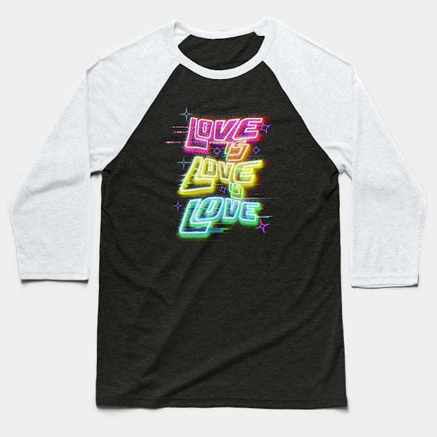 Love is love - futuristic design Baseball T-Shirt by Deardarling